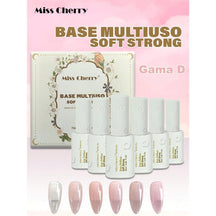 HEMATPOFREE MISS CHERRY Gel esmalte semipermanente para uñas Uv Led BASE MULTIUSO SOFT STRONG 6 pcs