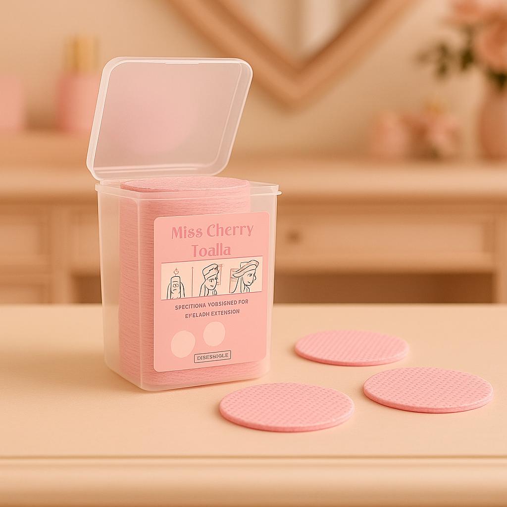 Miss Cherry Forma de Galleta Toallitas limpiadoras sin pelusa rosa 200pz