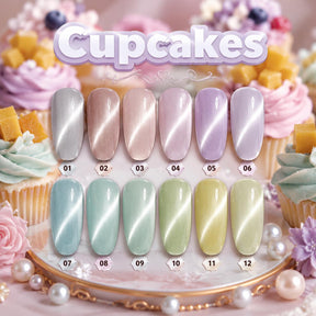 Miss Cherry Ojo de gato Cupcakes esmalte efecto uñas semipermanente
