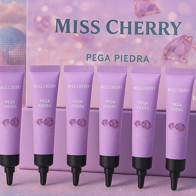 Miss Cherry Cristal Glue Pegamento Cristales  Moldeador Con Relieve Uñas UV LED