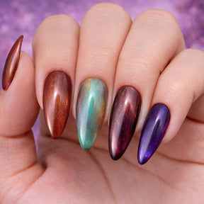 HEMATPOFree Miss Cherry gel Nocturna ojo de gato efecto gel esmalte semipermanente uña