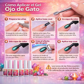 HEMATPOFREE Miss Cherry Fusion ojo de gato efecto gel uñas manicura