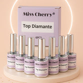Miss Cherry Top coat Diamante profesional acabado brillante manicura Uñas Nail art
