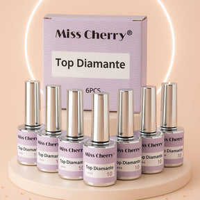 Miss Cherry Top coat Diamante profesional acabado brillante manicura Uñas Nail art