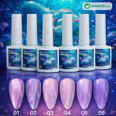 HEMATPOFree Miss Cherry Ojo de gato Ajolote efecto uñas gel profesional