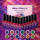 Miss Cherry Gama Camaleón gel semipermanente UV LED Glittergel Para Uña