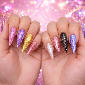 Miss Cherry Polygel manicura con glitter set 12 pz