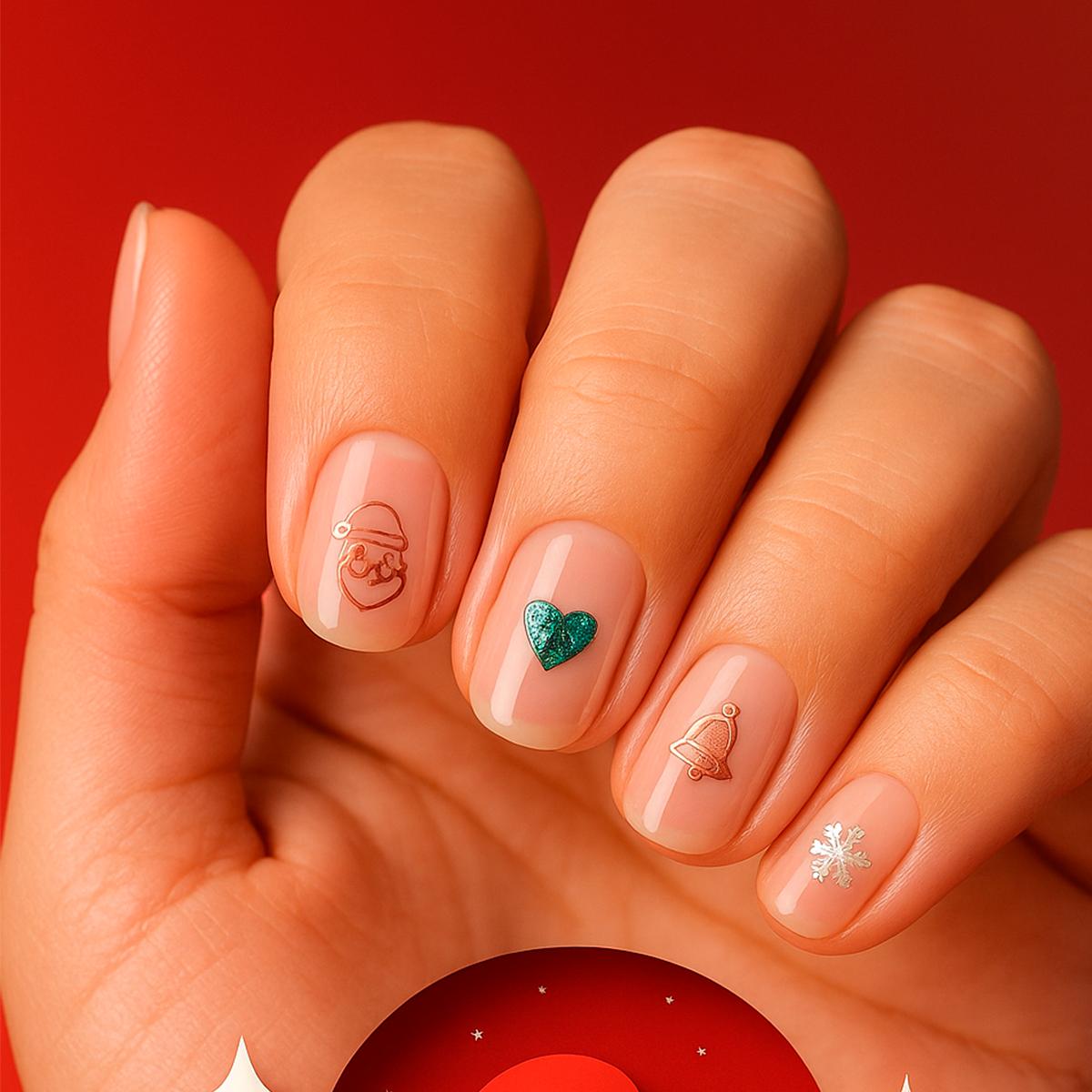 Miss Cherry Decoraciones Uñas Navidad Felices Fiestas Para Uñas  Dijes Figuras Nail - 2 Estuches