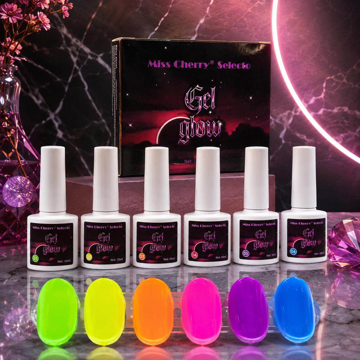 Miss Cherry Gel Semipermanente FLOUORESCENT  Gel Glow