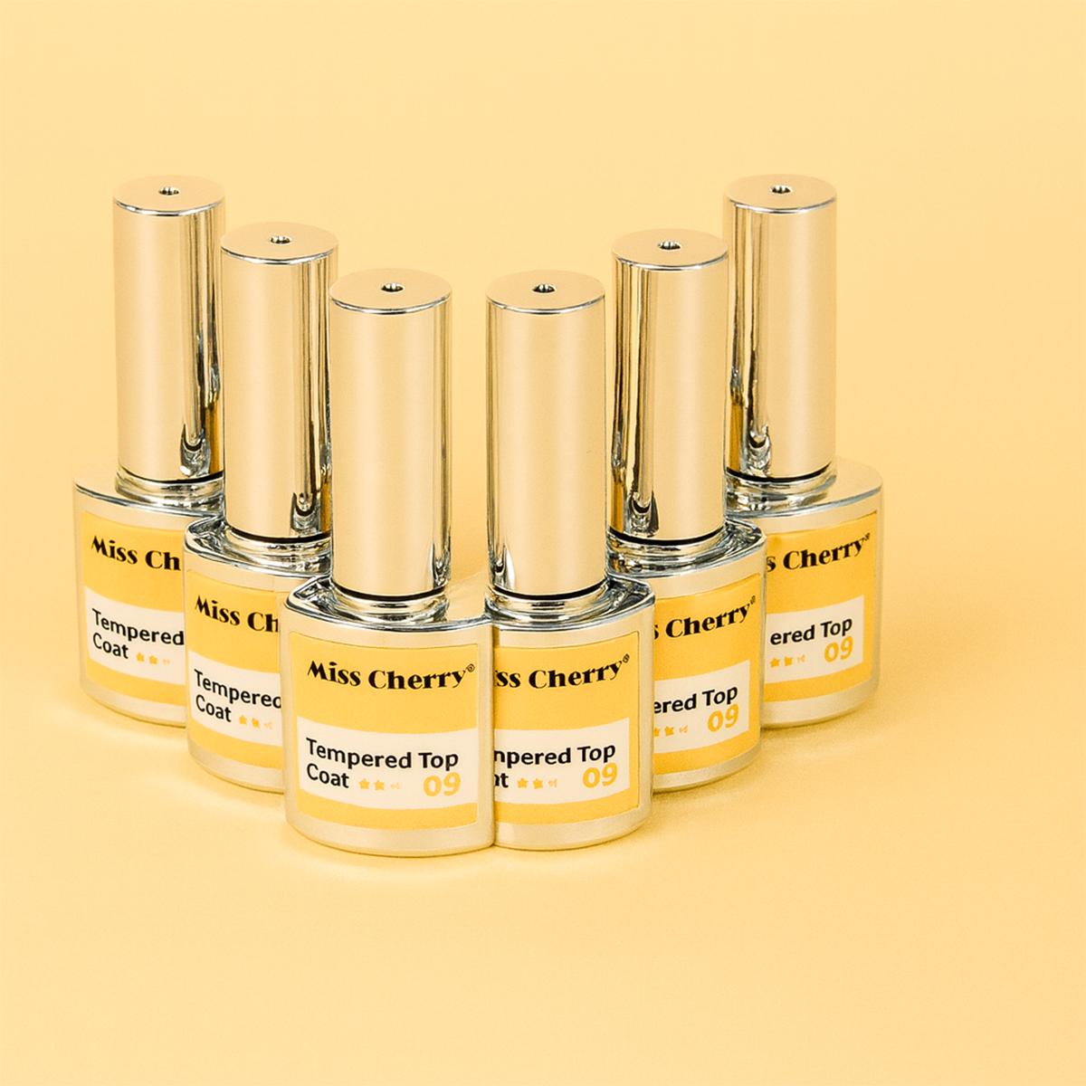 Miss Cherry Tempered TOP Coat Alta resistencia profesional para manicura