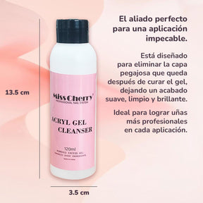 Miss Cherry Removedor de residuos Acryl Gel Cleanser para uñas mas bonitas y limpias