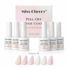Miss Cherry PEEL-OFF Base coat practice gel facil de remover retiro despegable