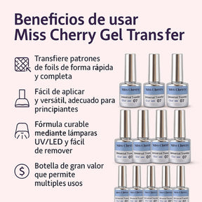 Miss Cherry Transfer Pegamento para Foil profesional Nail uñas manicura
