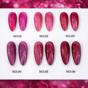 HEMATPOFree Miss Cherry Rose gama ojo de gato efecto gel para uñas