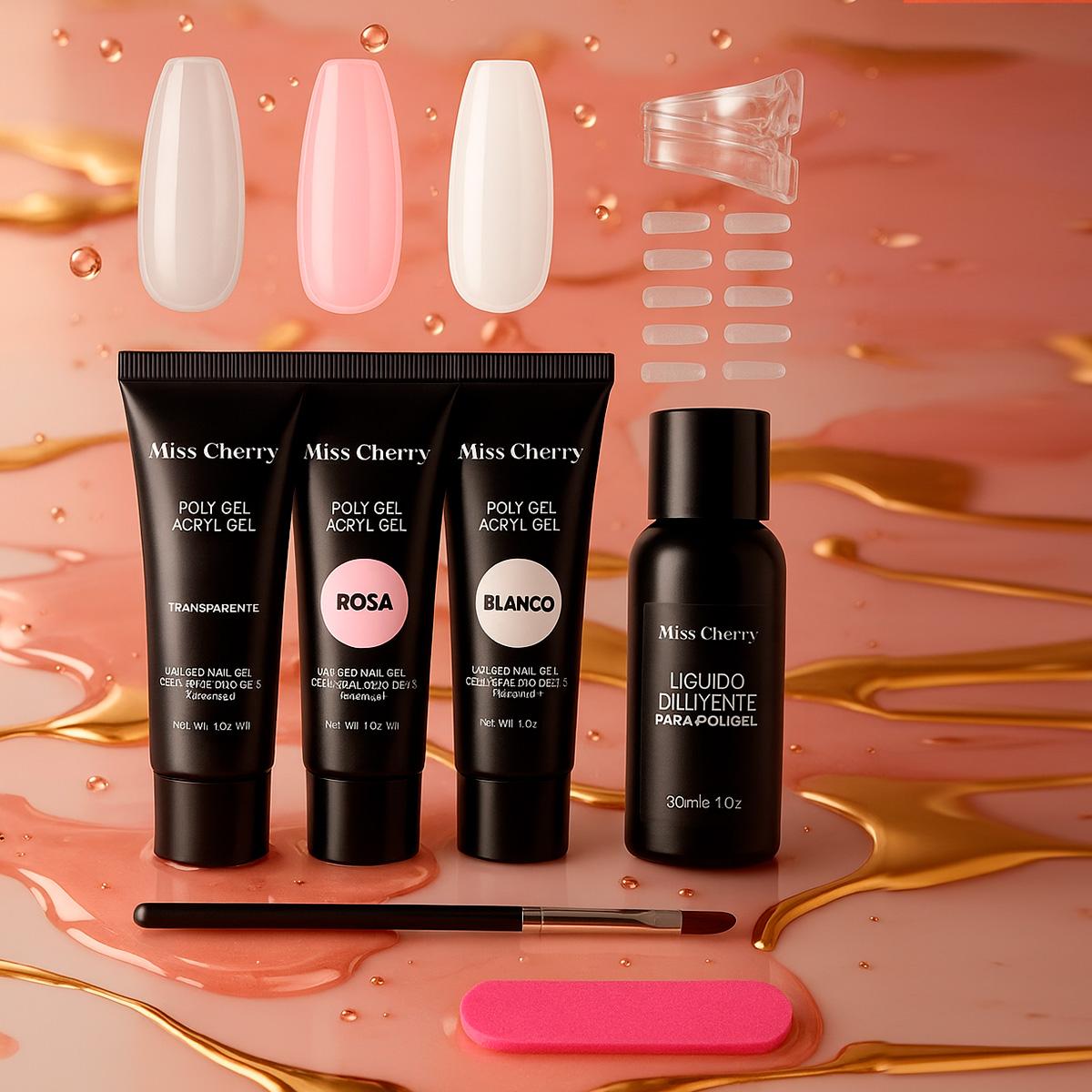 Miss Cherry Kit de Polygel para uñas extension de uñas