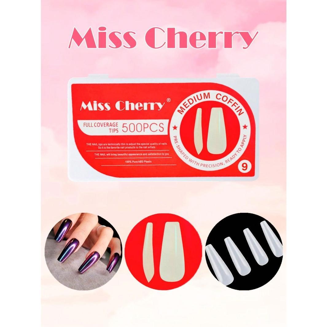 Miss Cherry Tips para el arte de las uñas acrilicas naturales 500 pcs