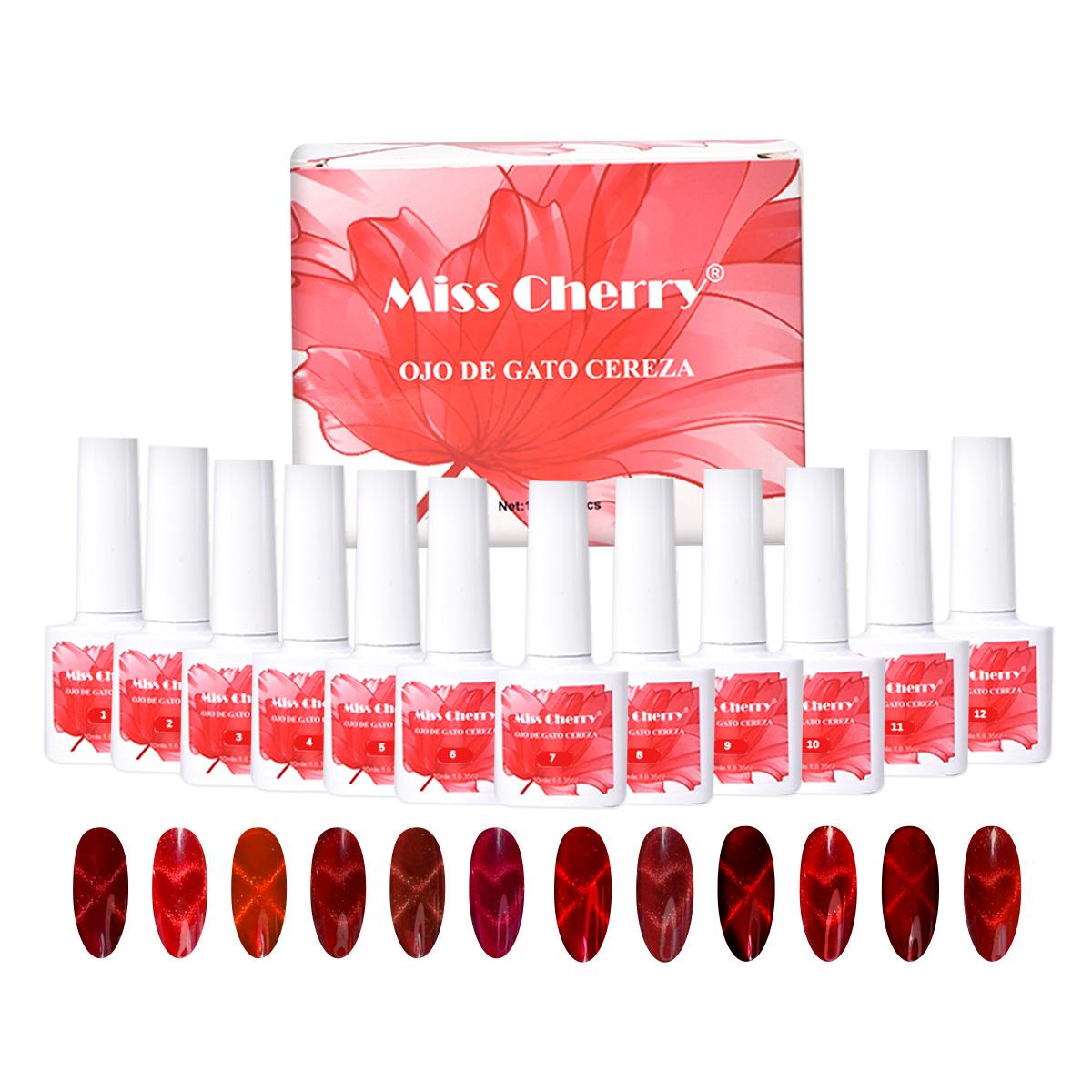 Miss Cherry Ojo de gato Cereza 10ml 12 piezas