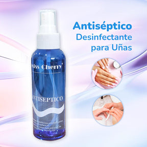 Miss Cherry Antiseptico Desinfectante para uñas elimina bacterias y reduce el riesgo de infecciones