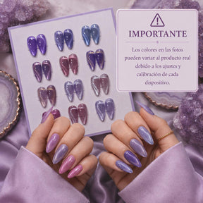 Miss Cherry Cuarzo ojo de gato efecto gama esmalte uñas