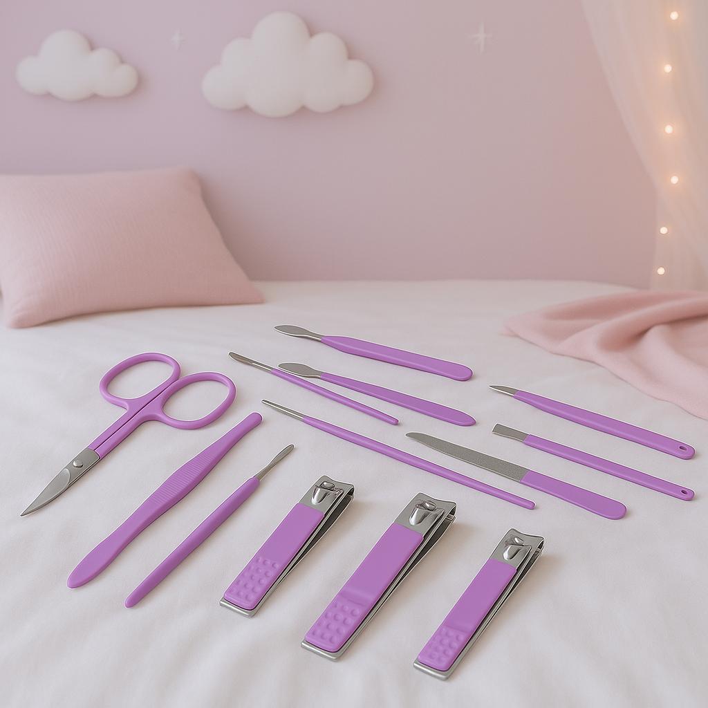 Miss Cherry Set Manicura 12In1 Kit de Manicura y Pedicure Set  Acero Inoxidable herramientas