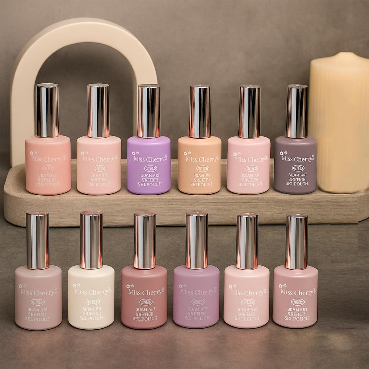 Miss Cherry Gel semipermanente GAMA L para uñas UV/LED 12 pcs