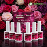 HEMATPOFree Miss Cherry Rose gama ojo de gato efecto gel para uñas