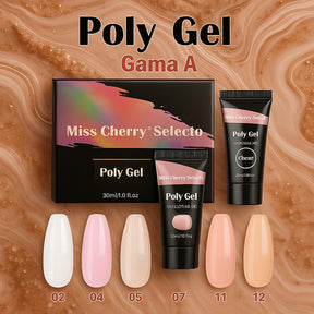 Miss Cherry Polygel UV/LED semipermanenete diferentes tonos y acabados ART Nail dieño de uñas