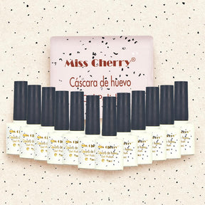 Miss Chery Gama 12pz Textura Cascarón de huevo acabado brillante para uñas