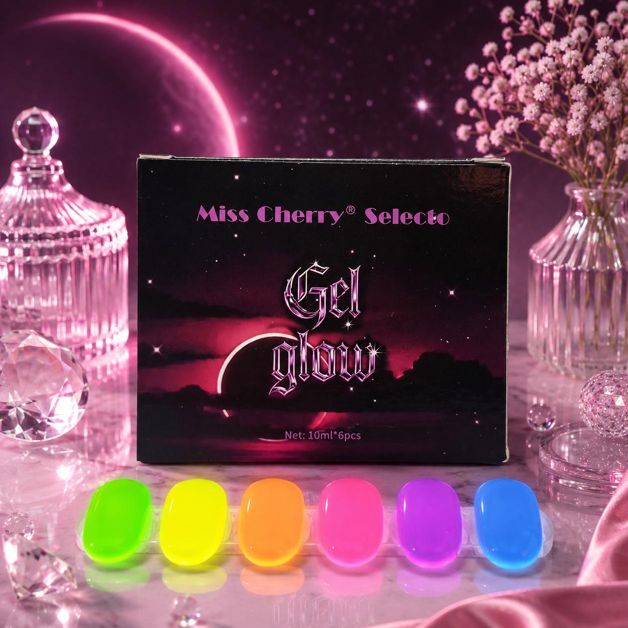Miss Cherry Gel Semipermanente FLOUORESCENT  Gel Glow