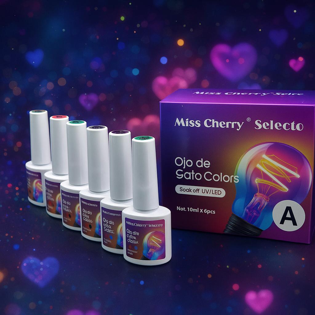 Miss Cherry Gama Ojo de gato COLORS UV LED profesional uñas