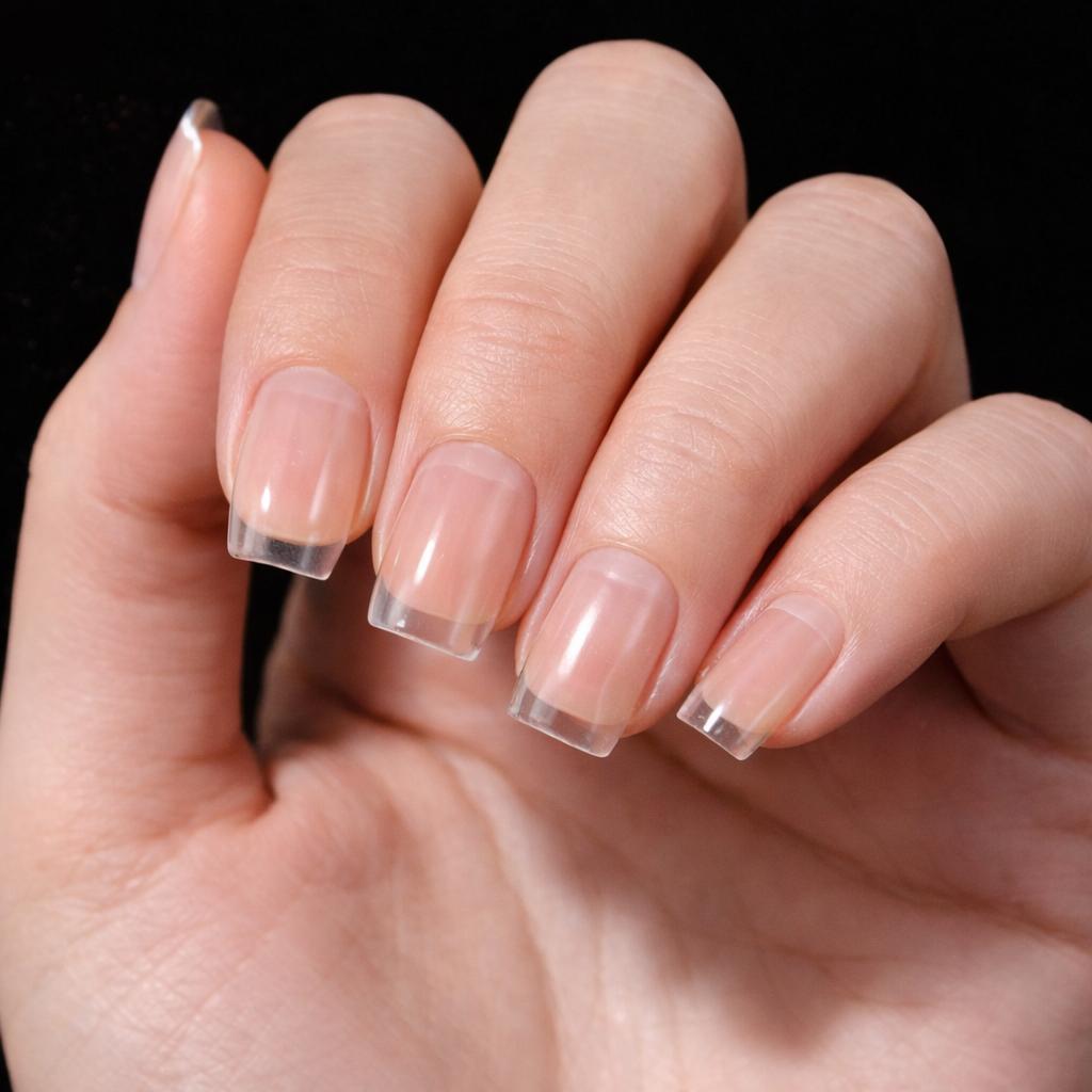 Miss Cherry 600pz Tips con sonrisa Mini cuadrada Postizas Corto, 12 Tamaños media punta