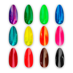 Miss Cherry Gama Gel Efecto Vitral Semi Permanente Uv 12 Pz