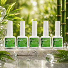 Miss Cherry Gama Gel BAMBU  Vitral Transparente 10ml 6 Piezas gel semipermanente UV LED profesional Nails manicura uñas