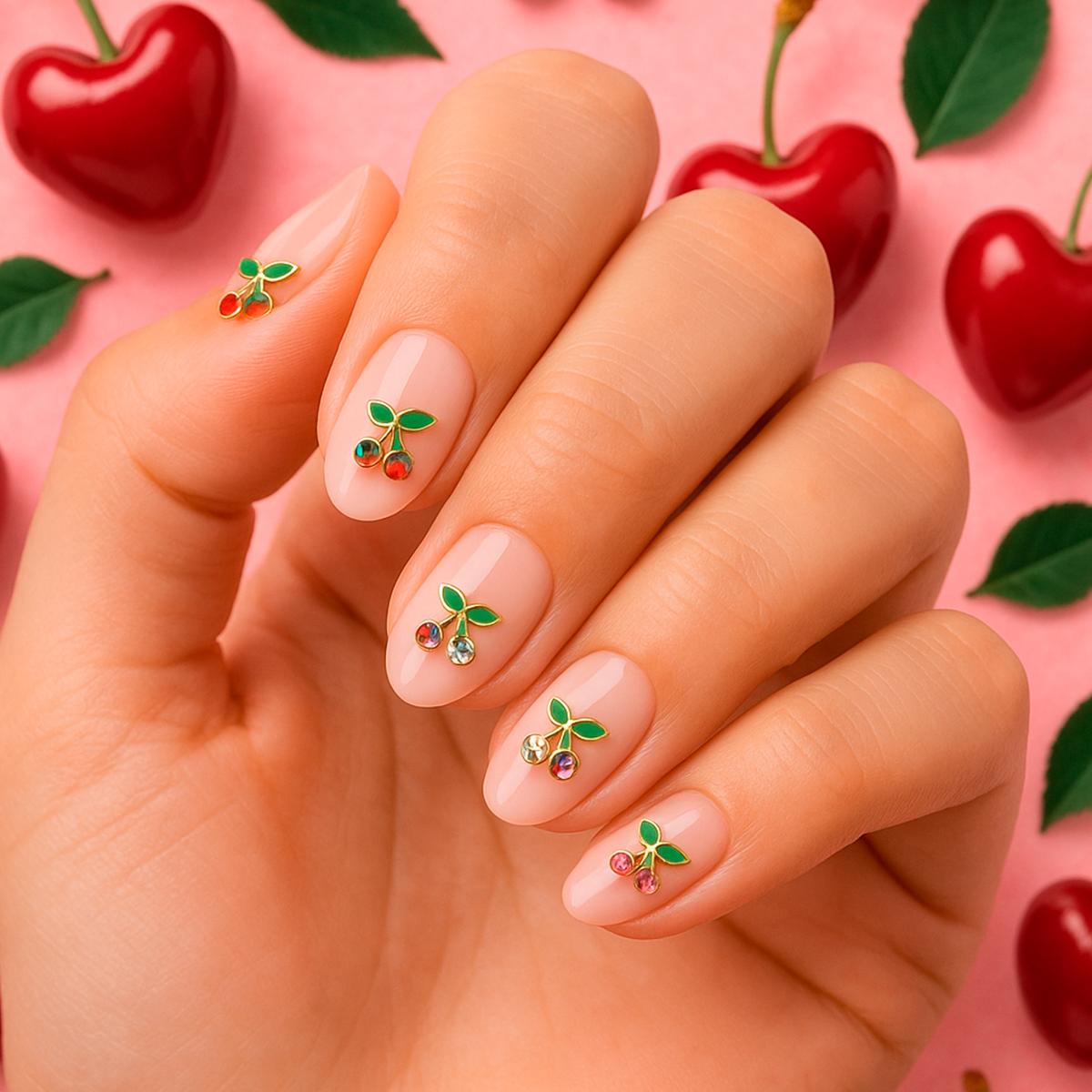Miss Cherry Dijes Decoracion De Cerezas Para Uñas Nail Art