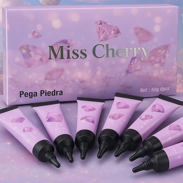 Miss Cherry Cristal Glue Pegamento Cristales  Moldeador Con Relieve Uñas UV LED