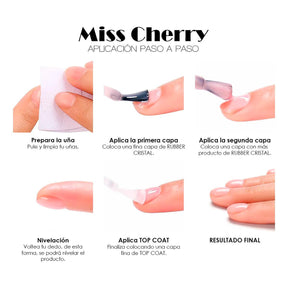 Miss Cherry Gel Rubber Cristal Transparente 12 p