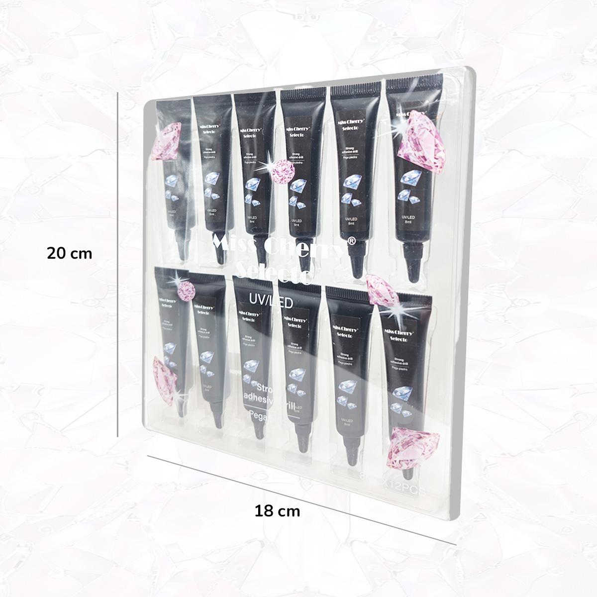 Miss Cherry Pegamento para cristales y piedreria en uñas12p  Pegamento para el arte en uñas