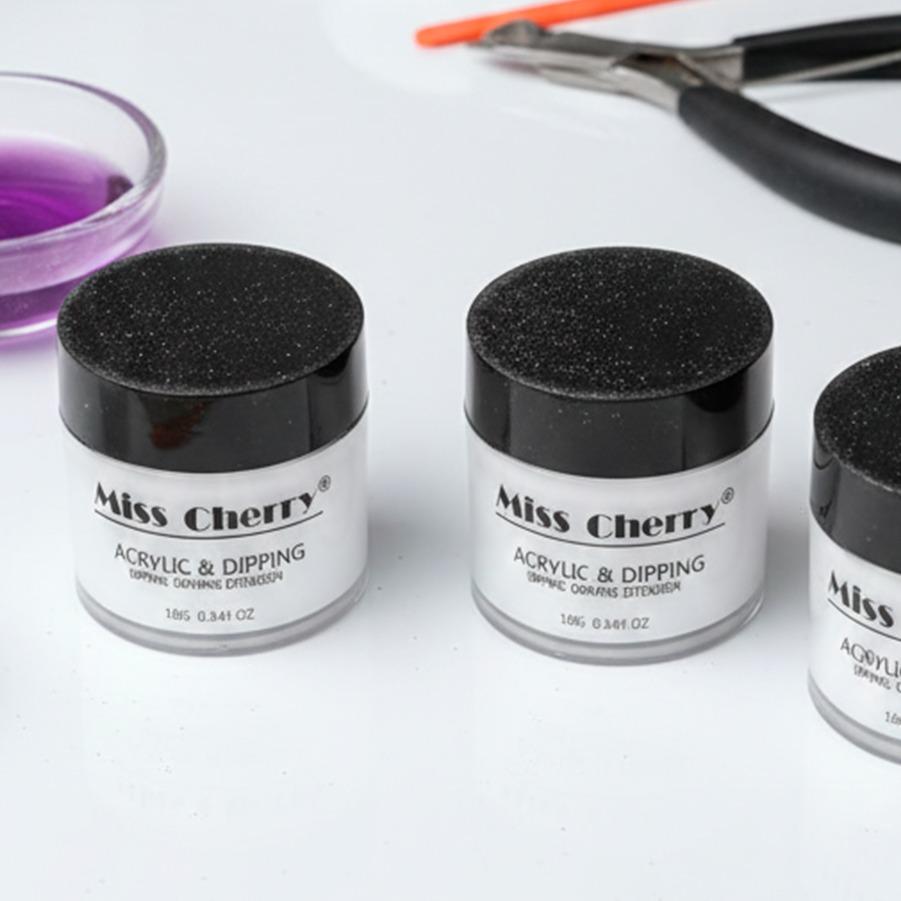 Miss Cherry Polvo Acrílico Uñas Cristal para uñas esculturales 12pz