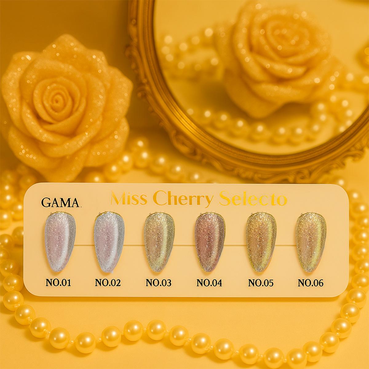 Miss Cherry Efecto ojo de gato Gama Esencia de oro UV LED Profesional 6pzas