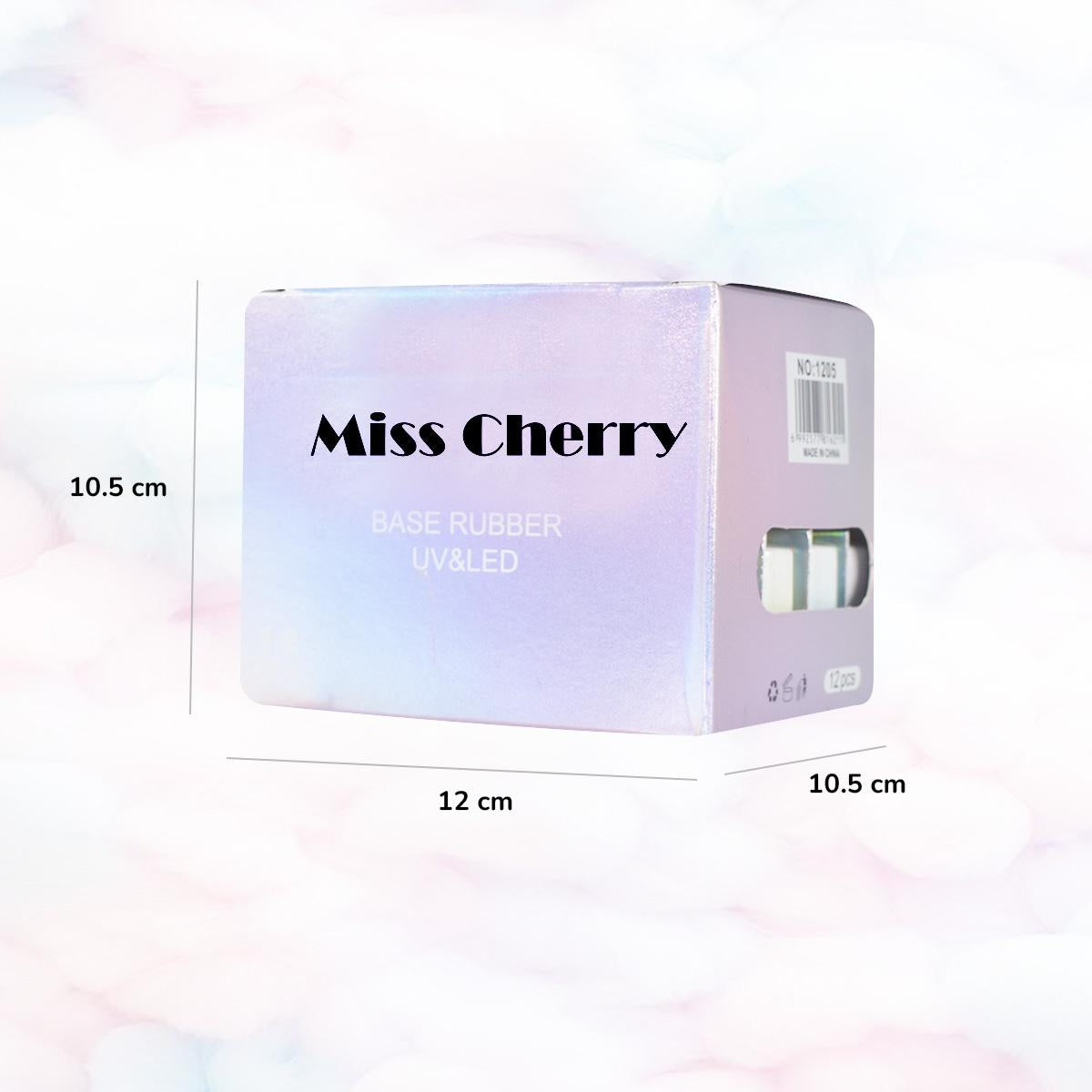 Miss Cherry Rubber Pastel 12p Gel semipermanente UV LED nail uñas manicura