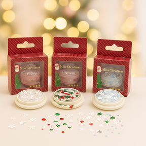Miss Cherry Decoraciones Navideñas Set 6pz en Resina con Diseño Animado para Uñas, Accesorios DIY
