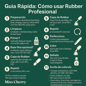 Miss Cherry Rubber Profesional UV LED uñas manicura