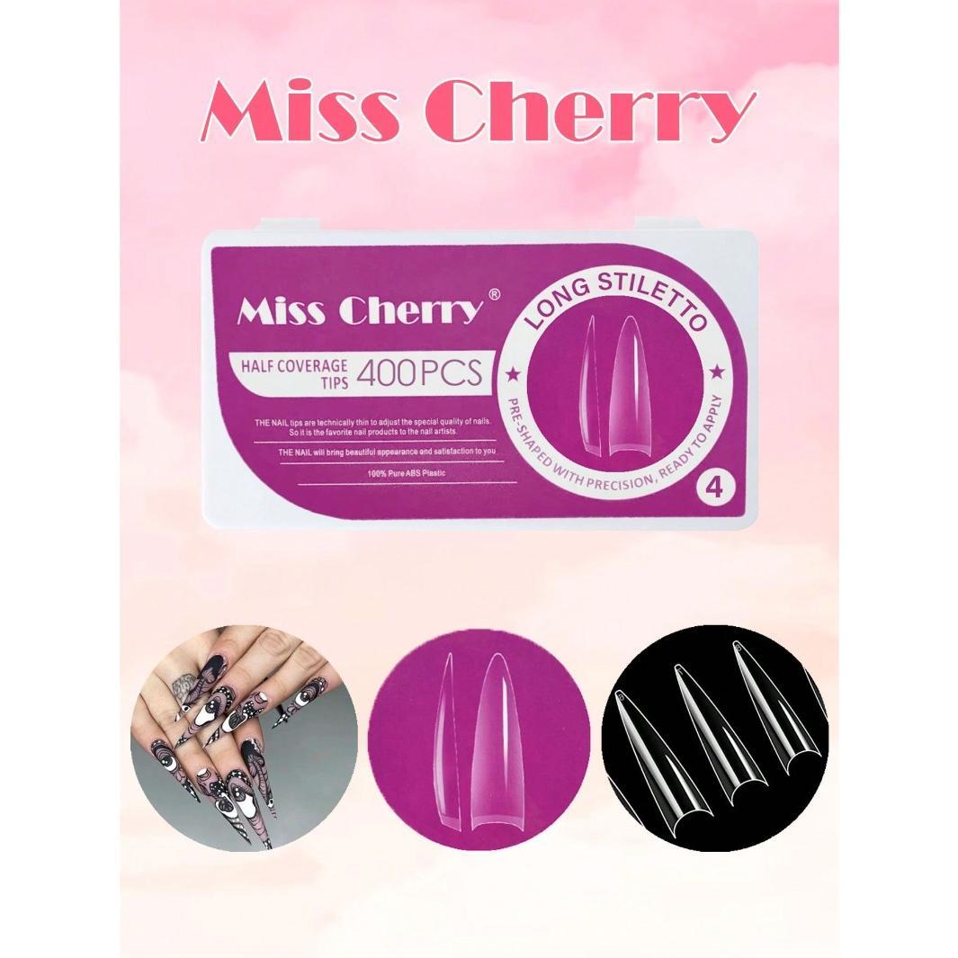 Miss Cherry Tips para el arte de las uñas acrilicas naturales 500 pcs