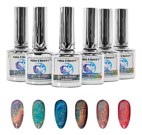Miss Cherry Gama Unicornio Diamante Gel efecto ojo de gato semipermanente UV LED Nails profesional manicura
