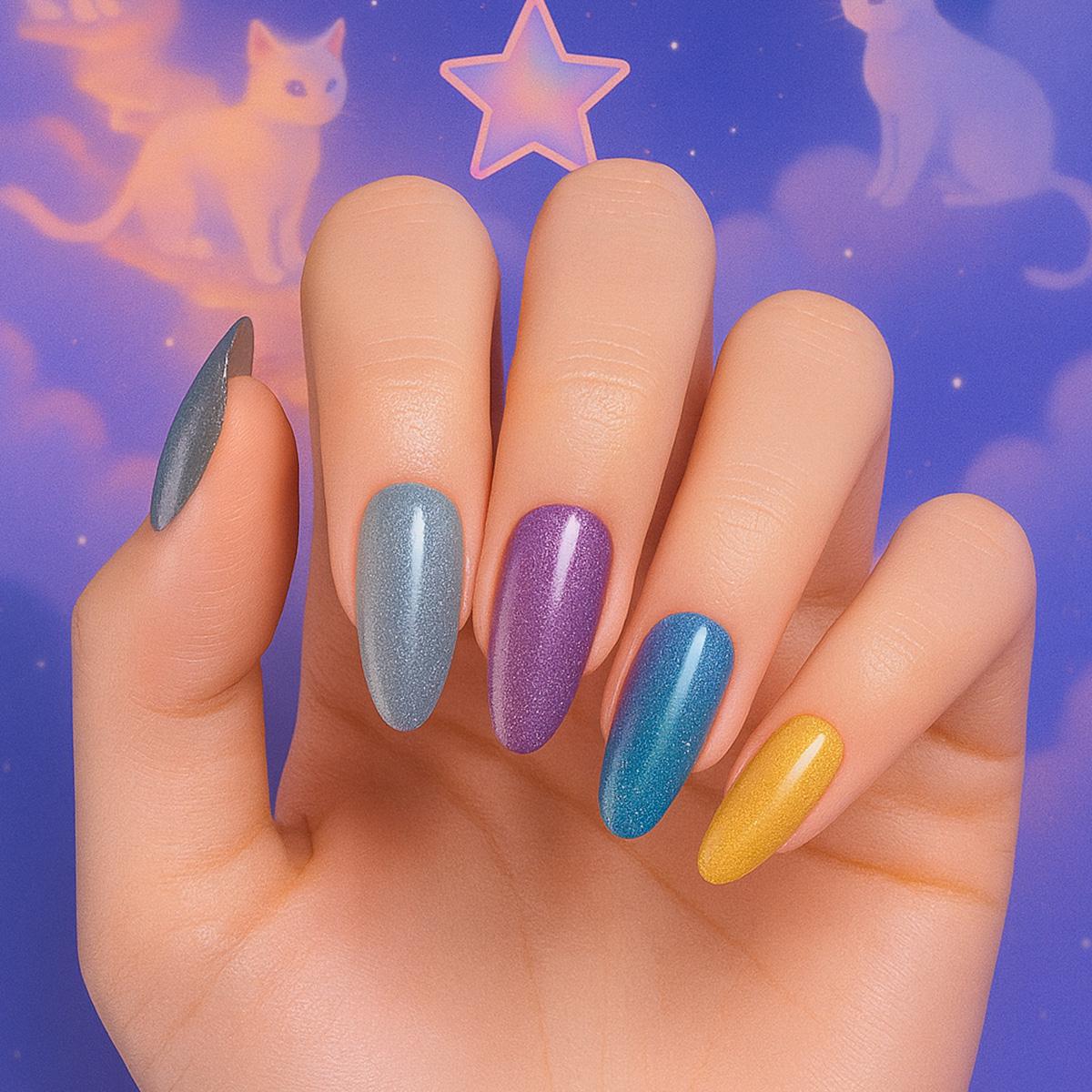 Miss Cherry Gama Ojo de Gato PARAISO Gel semipermanente, 10ml 6 pza arte en uñas profesional