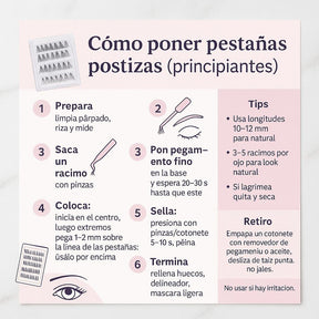 Miss Cherry Pestañas Set de extensiones de pestañas postizas mezcla de pestañas sintéticas