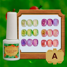 Miss Cherry Gel Esmalte Semipermanente para Uñas Ojo de Gato Frutal 6 pcs