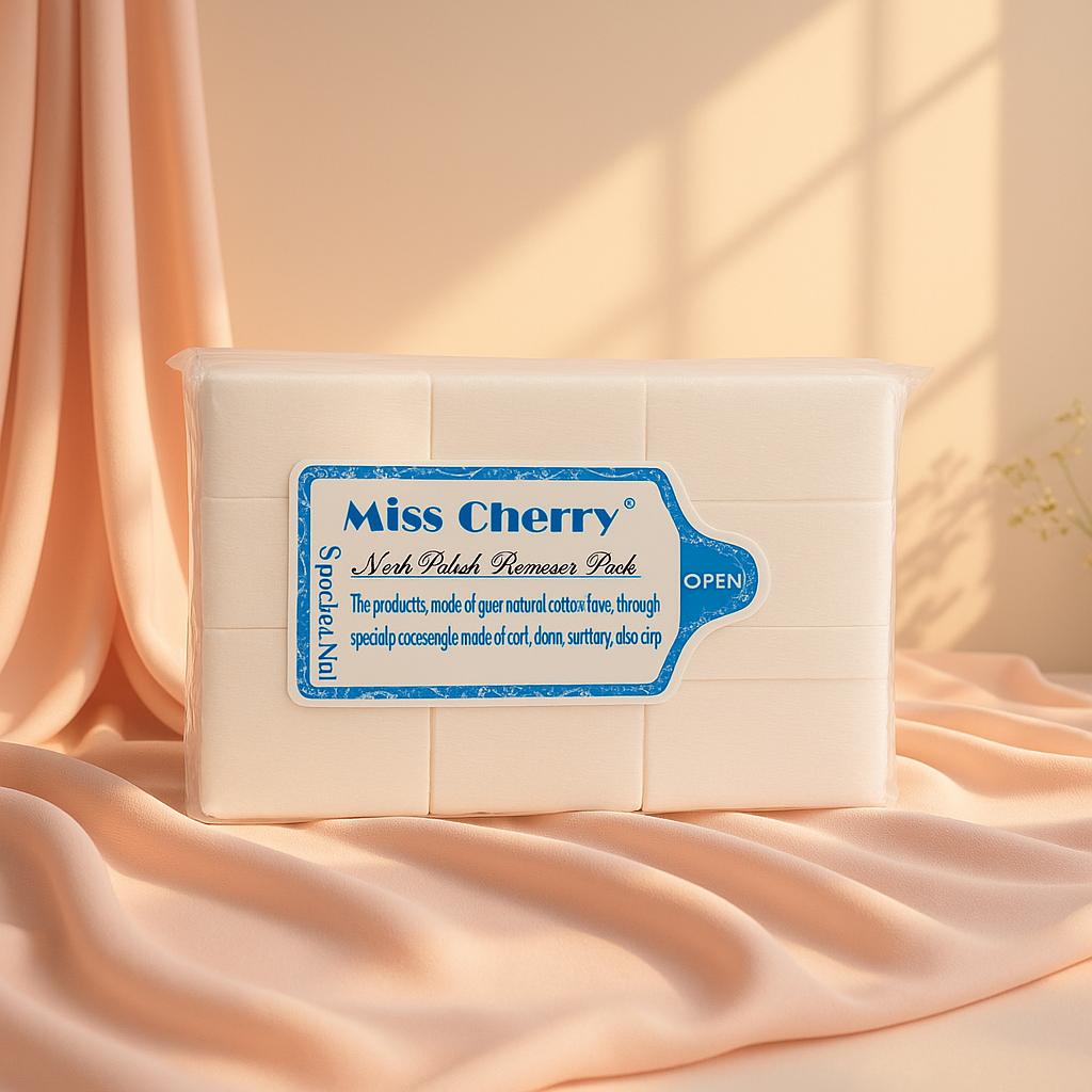 Miss Cherry Gasas Algodón para Remover Esmalte de Uñas Desechable Absorbente y Práctico Ideal para Manicura y Pedicura Libre de Pelusa 2 Paquete