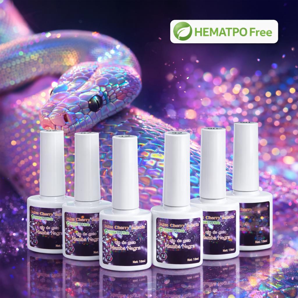 HEMA TPO Free Miss Cherry Ojo de gato Mamba Negra gama TPO FREE 6pz profesional UV LED gel uñas
