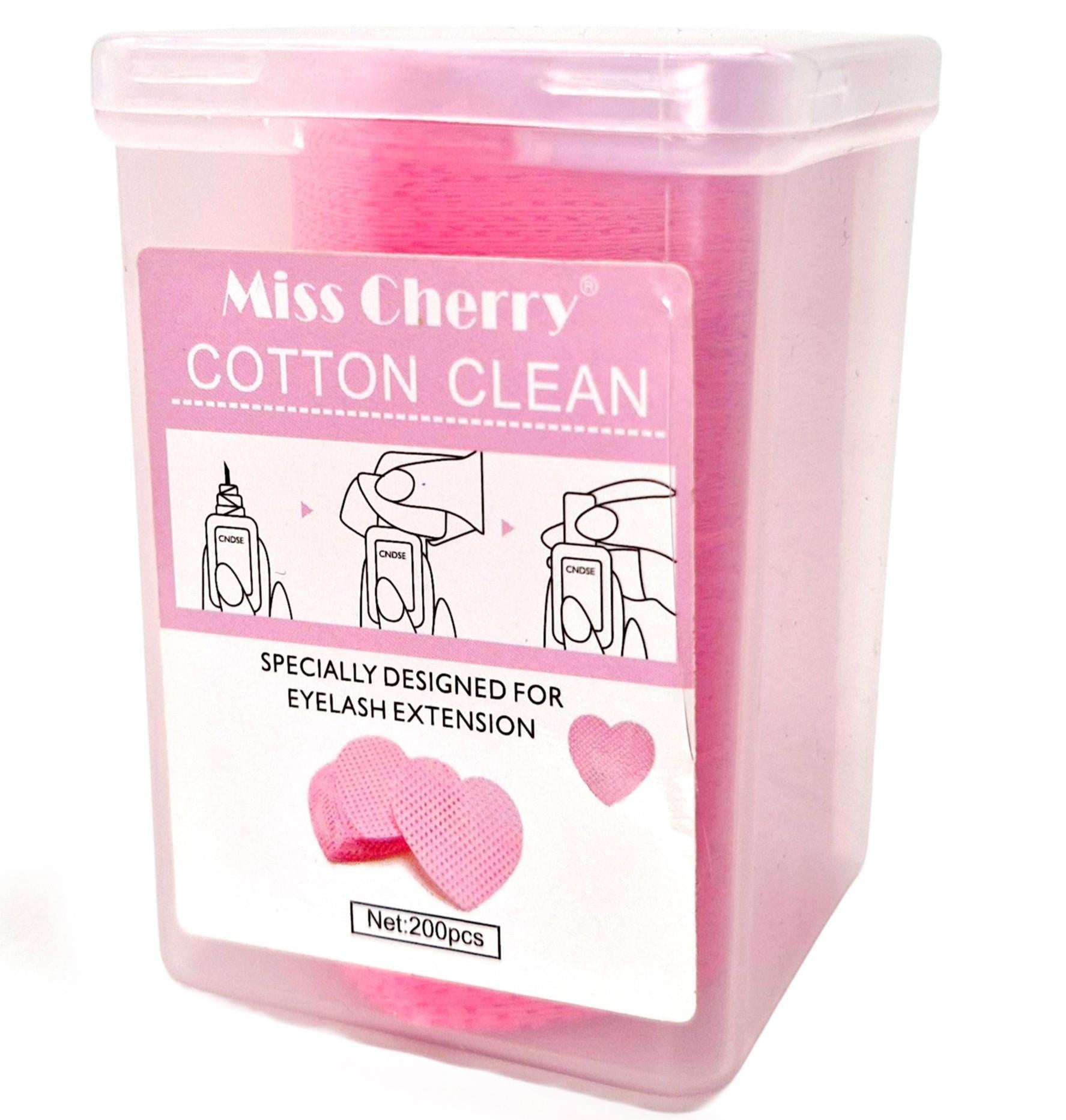 Miss Cherry Cotton Clean Toallitas Algodon Secas de Limpieza para Uñas 200 pzs